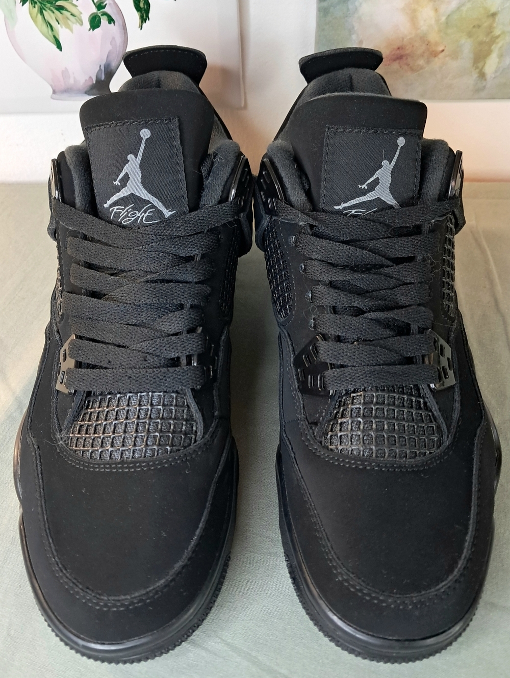 Nike Air Jordan 4 Retro "Black Cat" Sneakers Size 6.5 Men's
